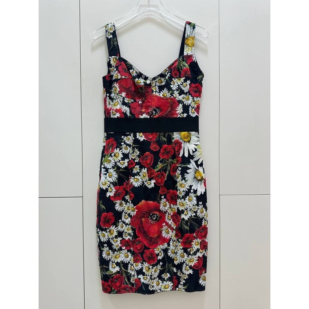 Dolce & Gabbana Floral Print Fitted Dress - Size 44